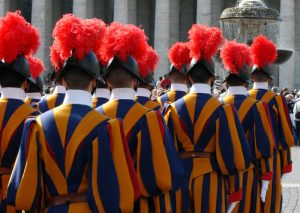 The Vatican has its own armed body: the Swiss guards