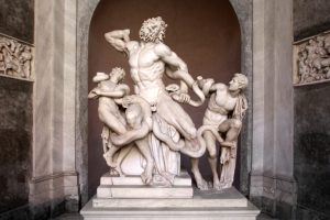 The statue of the Laocoonte hosted in the Vatican Museums