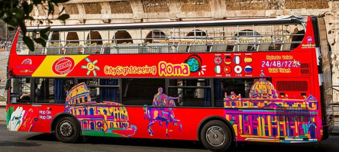 A tour of Rome on hop on hop off buses