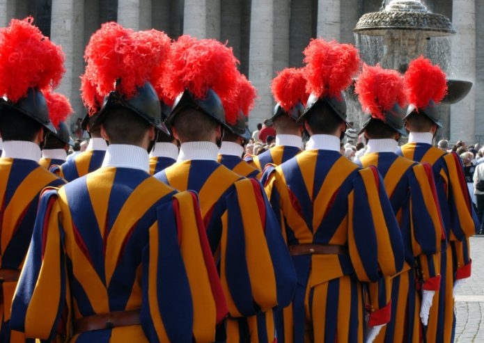The Vatican has its own armed body: the Swiss guards